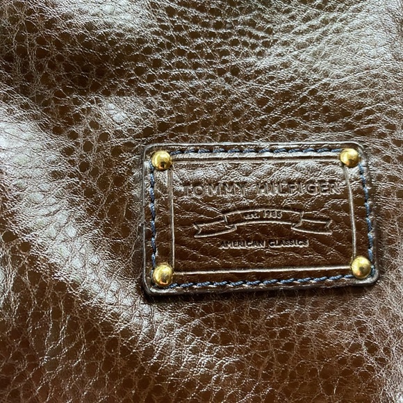 Tommy Hilfiger Y2K era faux leather purse NWOT dark brown shoulder bag vintage - Picture 10 of 15